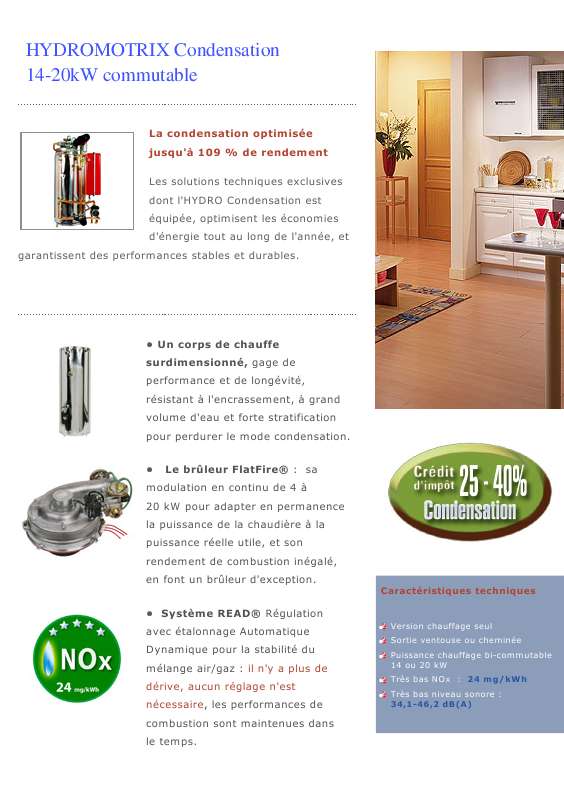 Notice FRISQUET HYDROMOTRIX CONDENSATION 1420 KW chaudière Trouver — free download